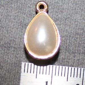 Vintage Joan Rivers Gold Ribbed & Faux Pearl Fabergé Style Egg Charm Pendant